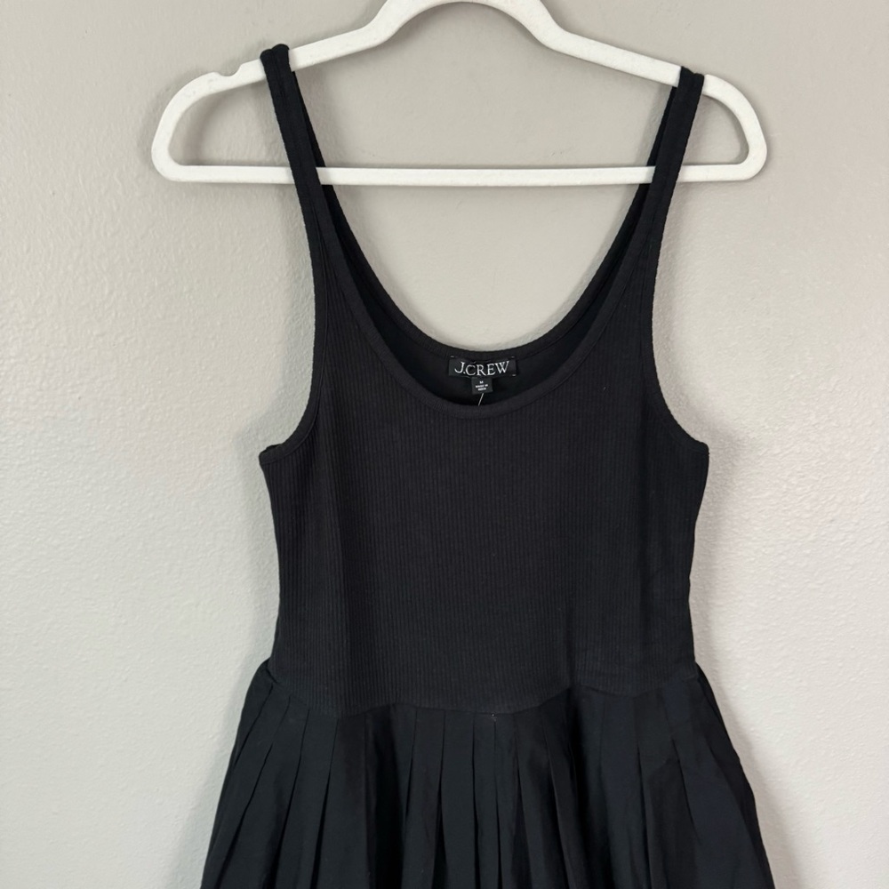 J. Crew Fitted Tank Dress With Poplin Bubble Skirt - Picture 6 of 9